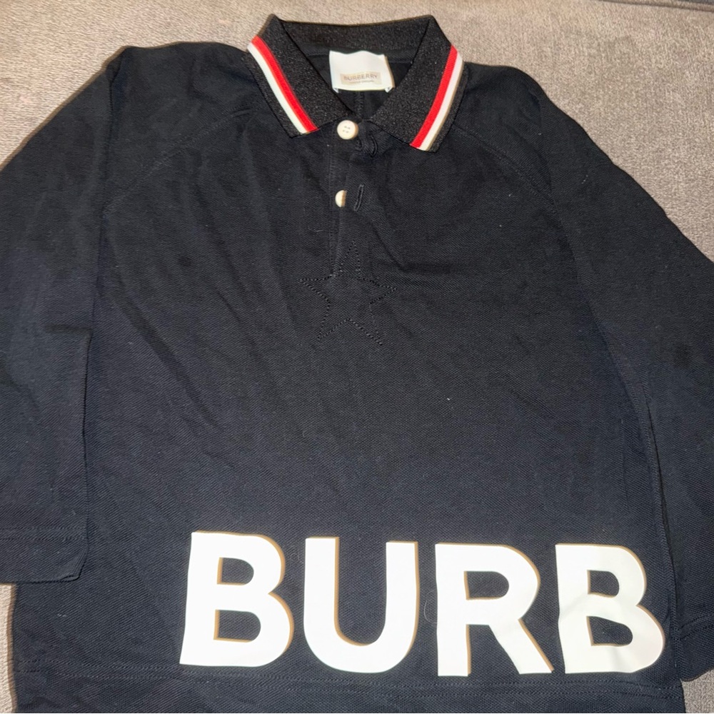 Burberry Black Kids Polo Shirt
